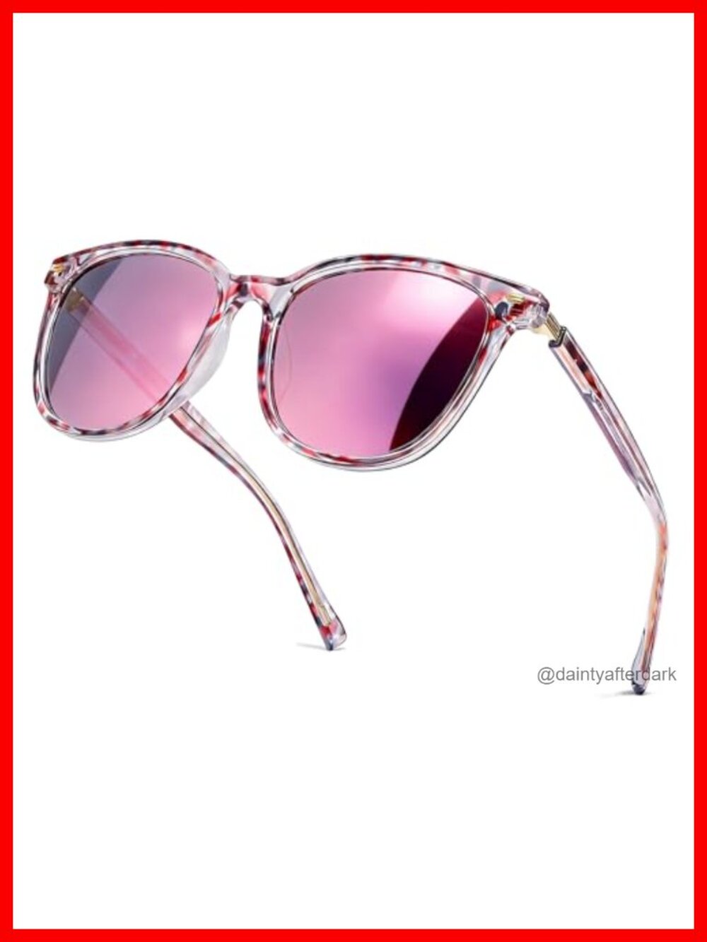 Polarized Mirrored Sunglasses UV400 Protection Rectangle Women